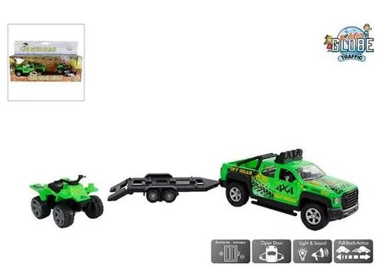 Kids Globe Off-Road Vehicle with Quad and trailer