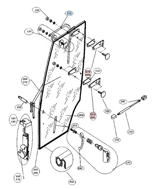 W25TS-04170 Kubota Ball and Socket Joint for Mauser Cab Frames & Doors