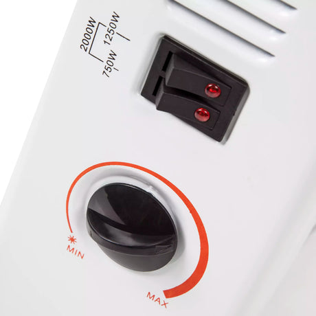 Warmlite 2 kW Convector Heater WL41001 - Free‑Standing White Convection Heater with Thermostat