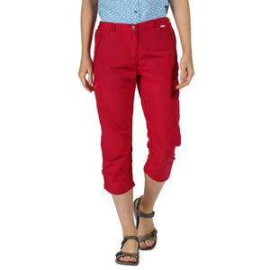 Regatta Women's Chaska II Capri Walking Trousers Dark Cerise