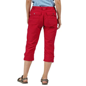 Regatta Women's Chaska II Capri Walking Trousers Dark Cerise