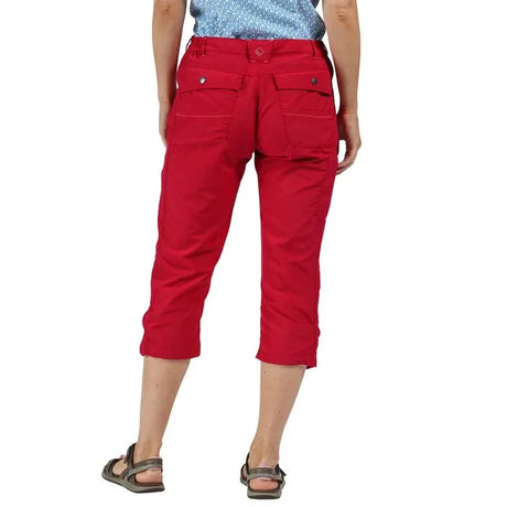 Regatta Women's Chaska II Capri Walking Trousers Dark Cerise