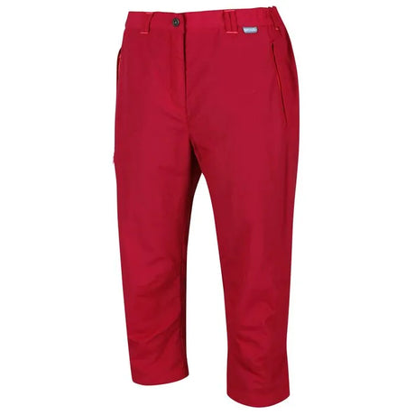 Regatta Women's Chaska II Capri Walking Trousers Dark Cerise
