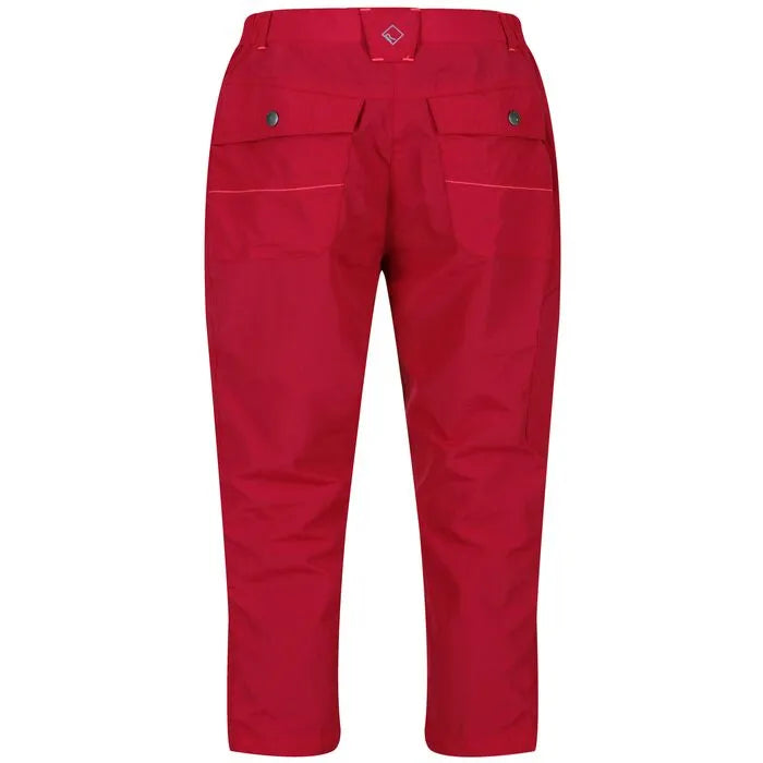 Regatta Women's Chaska II Capri Walking Trousers Dark Cerise