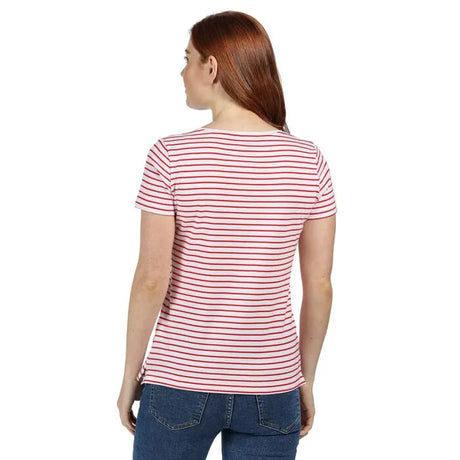 Regatta Kimberley Walsh Olwyn Striped Carpe Diem T-Shirt True Red