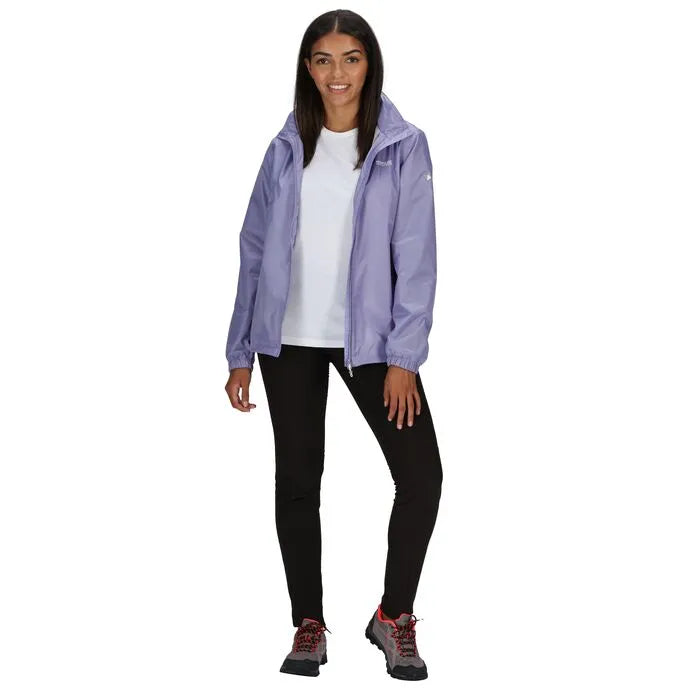 Regatta Women's Corinne IV Lightweight Waterproof Packaway Walking Jacket Lilac Bloom