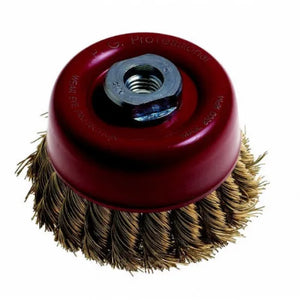 Wire Cup Brush Knotted 85mm14 PG48575 - Heavy-Duty Steel Brush for Angle Grinders