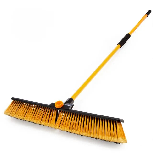 XTRADE Heavy Duty Broom 24"/610mm - Dual Bristle with Metal Handle & Cushion Grip