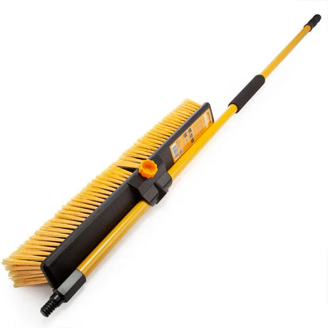 XTRADE Heavy Duty Broom 24"/610mm - Dual Bristle with Metal Handle & Cushion Grip
