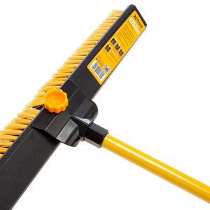 XTRADE Heavy Duty Broom 24"/610mm - Dual Bristle with Metal Handle & Cushion Grip
