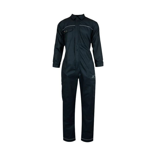 Xpert Core Zip-Front Coverall Navy - Durable 250gsm Workwear with Elasticated Cuffs and Reflective Piping