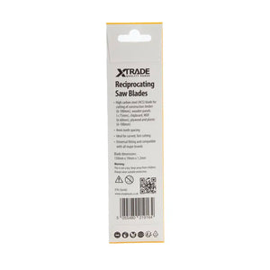 XTRADE SS644D Recip Saw Blade Wood (5 Pack) - 150mm HCS Blades for Fast Timber Cutting
