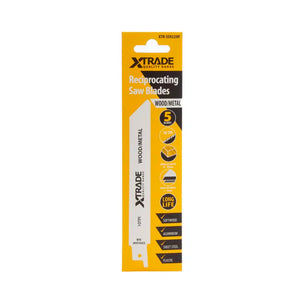 XTRADE SS922HF Recip Saw Blade Wood/Metal (5 Pack) - 150mm BIM Blades