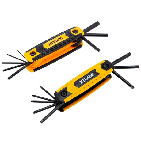XTrade 2 Piece Folding Hex Key Set - Torx & Metric, Compact and Durable for Versatile Fastening