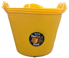 XTRADE Flexi-Tub Yellow 25L - Flexible Heavy-Duty Tub (100% Recycled)