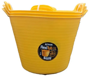 XTRADE Flexi-Tub Yellow 25L - Flexible Heavy-Duty Tub (100% Recycled)