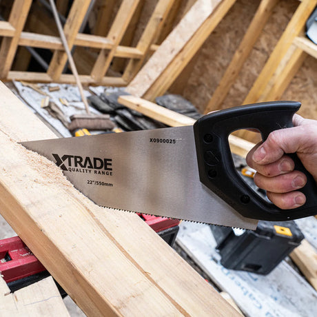 XTrade Hardpoint Hand Saw 22" / 550mm - Durable Blade with Universal Hardpoint Teeth