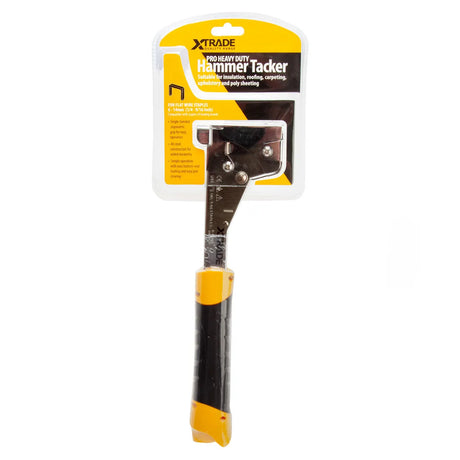 XTrade PRO Heavy Duty Hammer Tacker - Durable Stapler for Roofing, Insulation & More