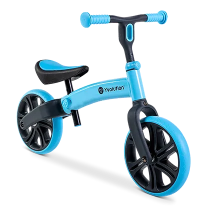 Yvolution Velo Junior Balance Bike Blue | Adjustable for Ages 18 Months to 3 Years