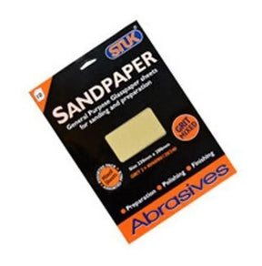 STUK Sandpaper Assorted Pack (ZASP10MIX) – Multi-Grit Abrasive Sheets for Wood, Metal & Paint