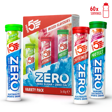 ZERO Hydration Tablets Variety Pack - Citrus, Berry, Orange & Echinacea | Sugar-Free Electrolyte Boost